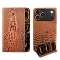 thumbnail image 1 of Case For IPhone 17 Pro Max/17 Pro/17 Air/17, Genuine Leather Shell With Card Insertion Anti-Fall Holder Cover, 1 of 5
