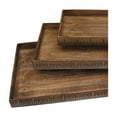 thumbnail image 3 of Set of Three Brown Wood Serving Tray, 3 of 4