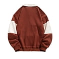 thumbnail image 3 of Erwazi Mens Long Sleeve Sweatshirts Casual Collared Fall Fashion Sweatshirt Pullover Tops Brown XL, 3 of 7