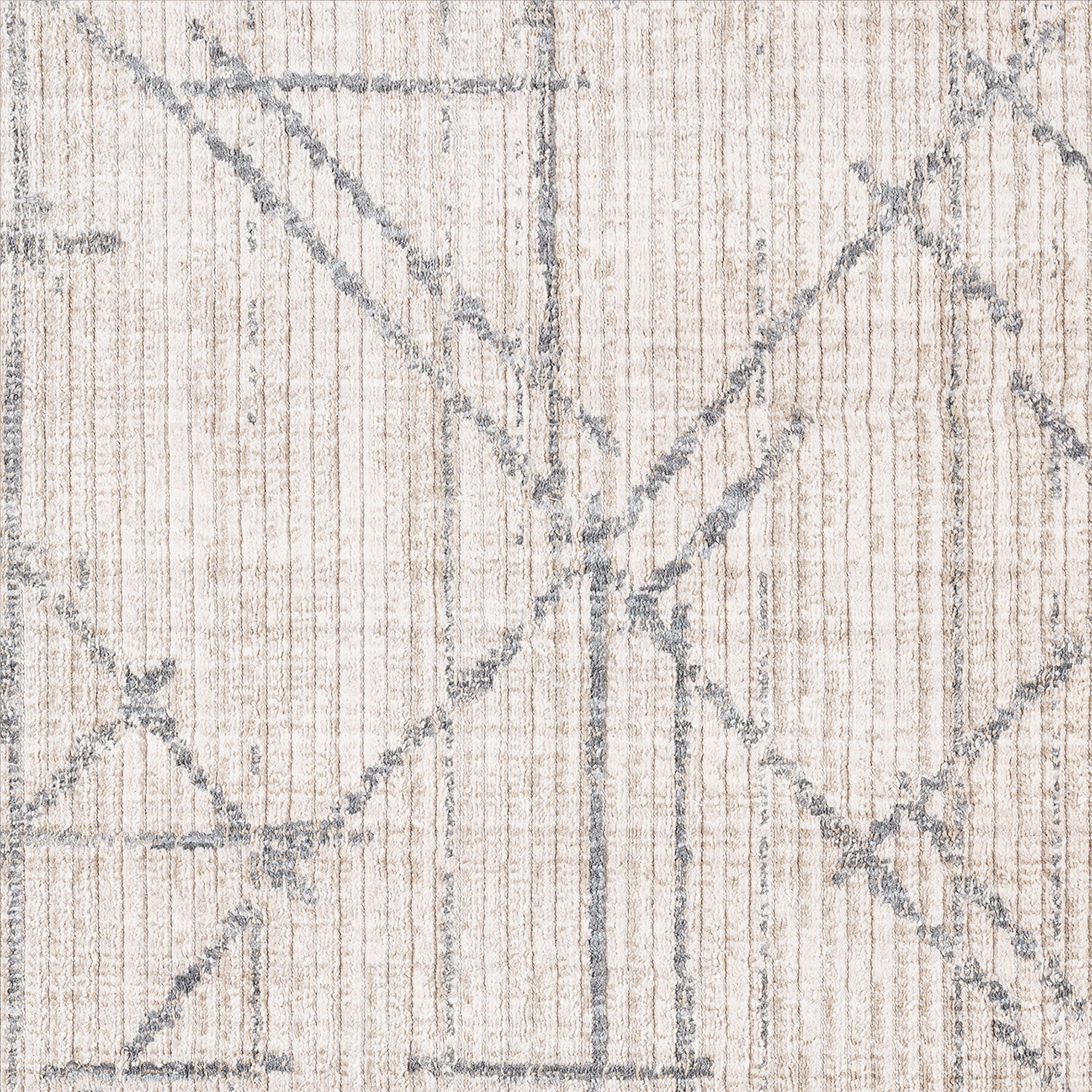 Gertmenian Olbia Trier Modern Abstract Ivory Indoor Area Rug, 5x7