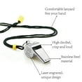 thumbnail image 3 of High Decibel Emergency Whistle Lanyard Silver Stainless Steel Dog Whistle for Rugby Referee Gifts for Running Outdoor Sport, 3 of 6