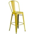 thumbnail image 1 of 30'' High Distressed Copper Metal Indoor-Outdoor Barstool with Back, 1 of 9