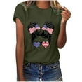 thumbnail image 1 of XZNGL Chemisiers à Manches Courtes pour Femmes T-Shirt Imprimé de la Fête de l'Indépendance pour Femmes Ample Décontracté Col Rond Manches Courtes Hauts pour Femmes Chemisier T-Shirts d'Été pour Femmes Hauts à Manches Courtes pour Femmes, 1 of 8