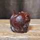 thumbnail image 1 of Rosewood carved peach and longevity peach figurine, depicting an old man celebrating his birthday. Ideal for home or office decoration, a redwood gift for elders., 1 of 3