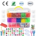 thumbnail image 4 of Kit de 15000 pulseras elásticas, caja de bandas elásticas para telar para niños, pulseras de telar, collares, juguetes con caja de almacenamiento, 4 of 4