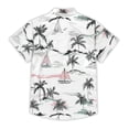 thumbnail image 5 of HOWPAY Mens Shirts Short Sleeve Button down Summer Tropical Floral Holiday Beach Tops Stretch Casual Regular Fit Oversized Comfy Shirts White M, 5 of 6