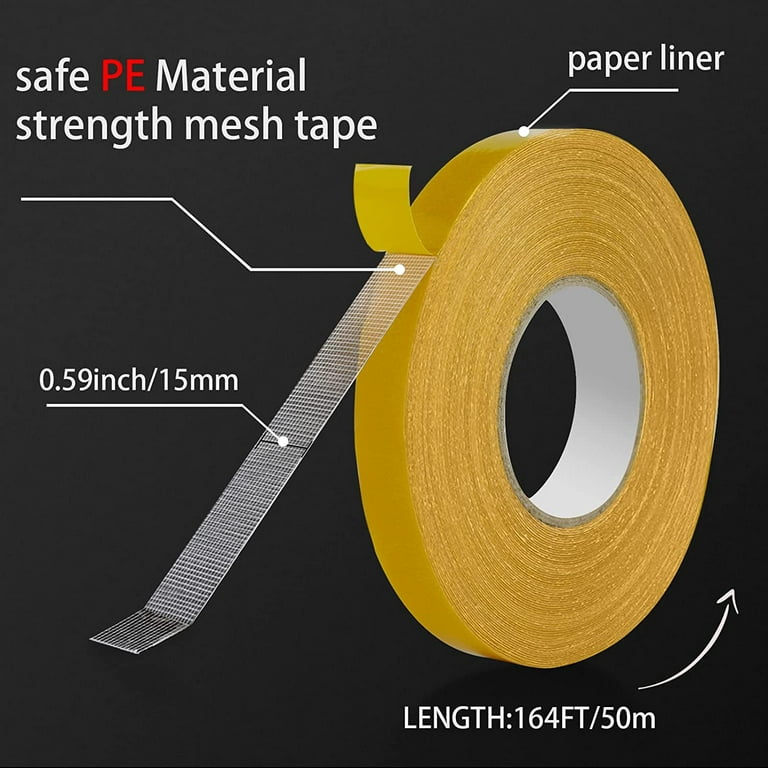 Fabric Tape Double Sided Tape Heavy Duty Carpet Tape for Hardwood Floors 1  Roll Filament Adhesive Tape Double Sided Rug Tape for Area Rugs on Carpet  Double Sided Tape for Tile Floors