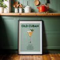 thumbnail image 6 of Old Cuban - Beacon New York Illustration Cocktail Typography Kitchen Decor Bar Vintage Poster Quote Black Framed Wall Art Print 5 x 7 inches, 6 of 8
