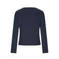 thumbnail image 5 of Womens Pilates Ballet Wrap Tops Y2K Long Sleeve Tie Front Yoga Shirts Slim Fit V Neck Bandage Workout Tops Solid Basic Blouse Top, 5 of 7