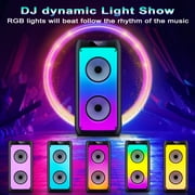 FanFun Karaoke Machine with 2 Wireless Microphones, Bluetooth Speaker, Portable PA System for Party, Sing Machine with Deep Bass, T10-T