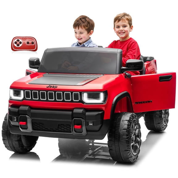 Letsgokid XL 24V Ride on Toys for Big Kids, Licensed Jeep Recon 2 Seater Ride on Car with Remote Control, 4WD Ride on Truck w/ 132lb Weight Capacity, Shock Absorption, Soft Start, LED Lights, Music