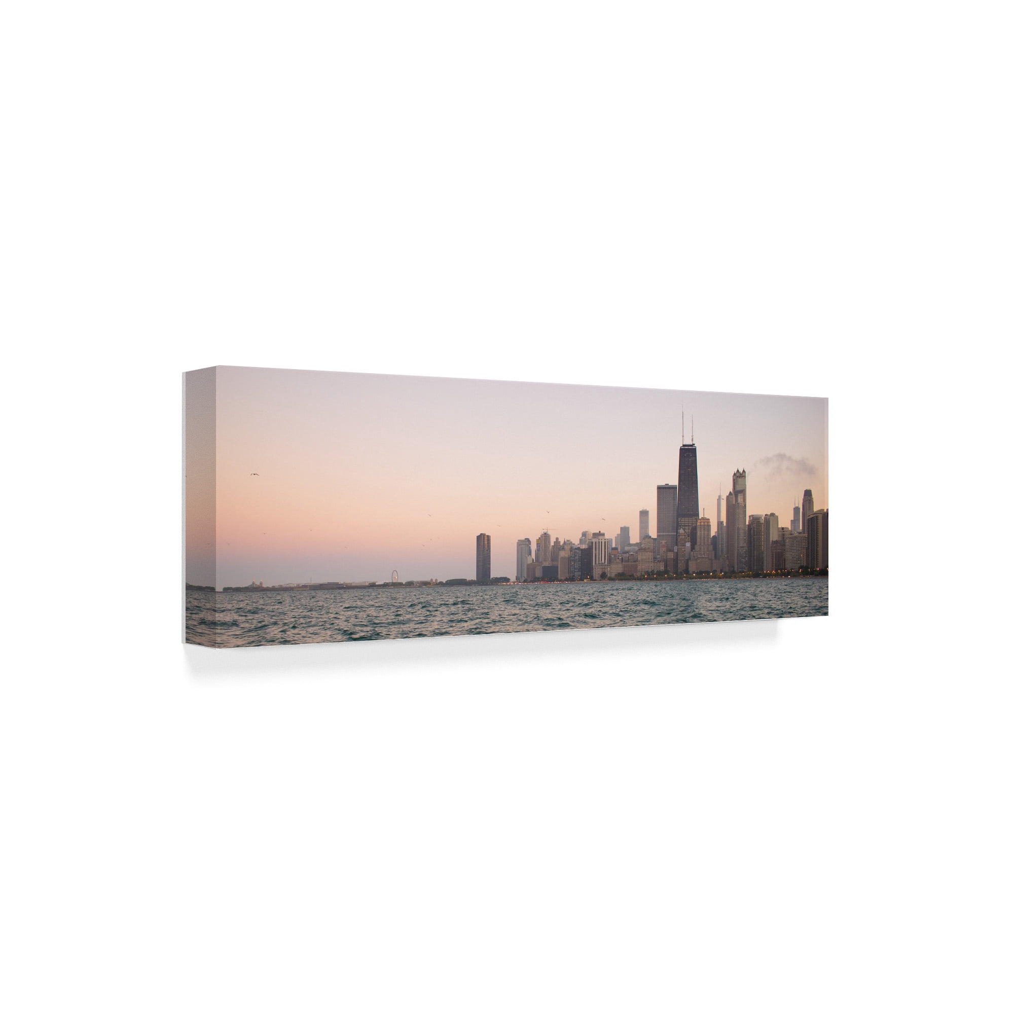 Trademark Fine Art 'Chicago Sunset' Canvas Art by NjR Photos