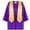 B-Purple, variant on Unisex Graduation Gown Pre k Graduation Cap and Gown Black Cap and Gown Outfit Graduation Celebration Dress Outfit 4-5 Years