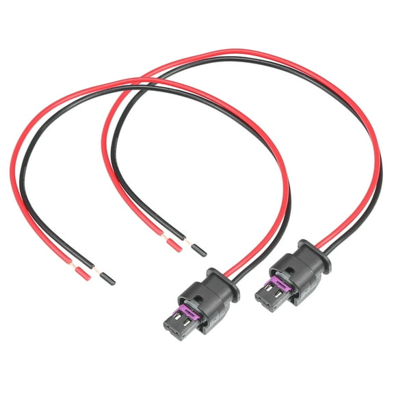 Unique Bargains 2 Pcs Car Side Marker Pigtail Connector Harness for Dodge Charger 2015-2022 Durable Plastic Black Red