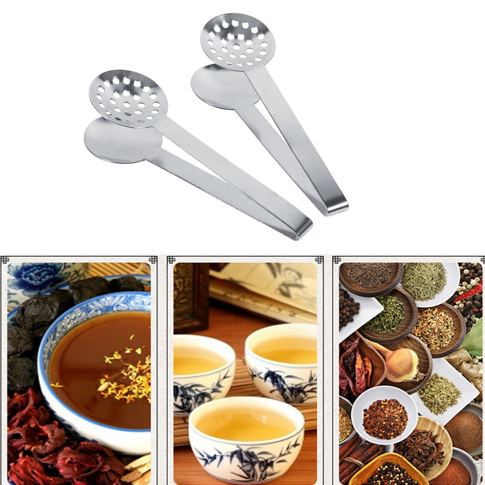 EOTVIA Tea Bag Squeezer,Stainless Steel Tea Bag Squeezer,2pcs Kitchen Craft Tool Stainless Steel Round Tea Bag Tongs Squeezer Holder Grip