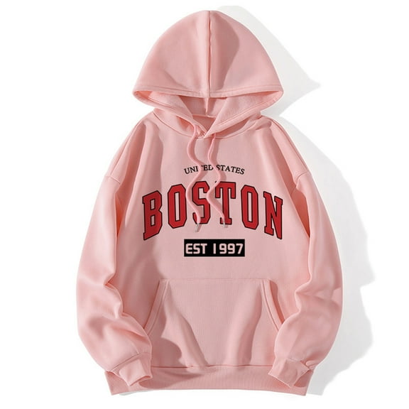 SIYUDAN Womens Hoodie Long Sleeve Womens Pullover Sweatshirt Baggy Hoodies Light Gray Hoodie Womens Fall Clothes Young Women