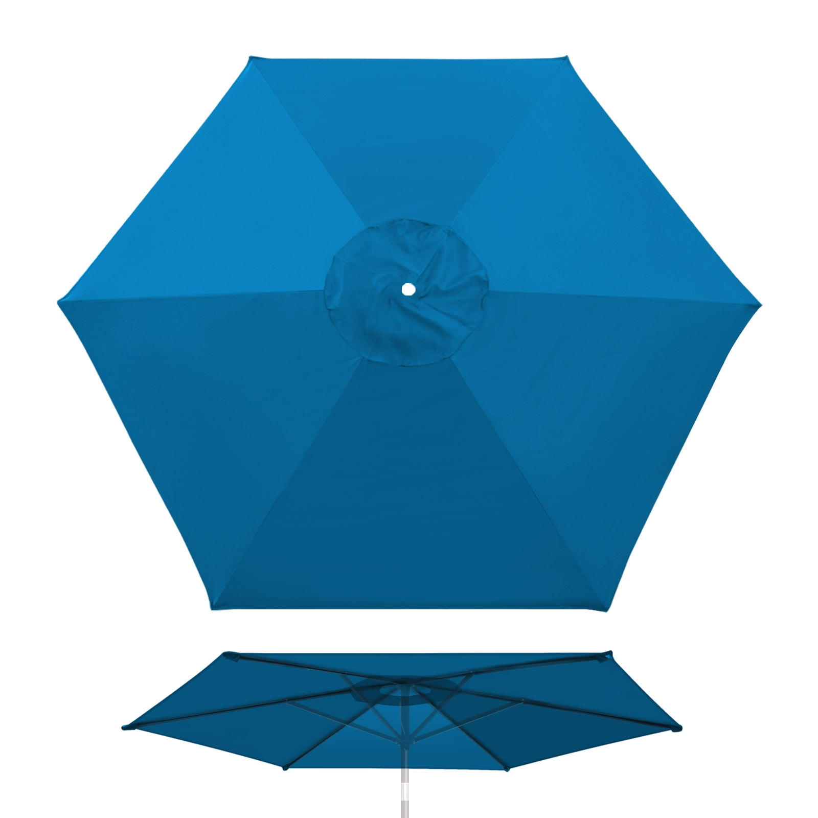 YardGrow 8.2ft 6 Ribs Patio Umbrella Replacement Canopy Market Umbrella