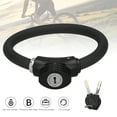 thumbnail image 3 of Anti-Pry Bike Lock, 1 Set Bicycle Cable Lock, Zinc Alloy & PVC for Bike Bicycle Matte Black,Reflective Matte Black, 3 of 8