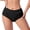 Black, variant on Women's Briefs with High Waist Tummy Control, Sheer Side Stripe Shaping Panties, Soft Breathable Stretchy Shapewear Underwear, Comfortable Body Shaper