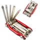 thumbnail image 1 of Herramienta de reparación de bicicletas multifunción 11 en 1, mini kit de herramientas múltiples para bicicletas, herramienta de mantenimiento de bicicletas portátil plegable (rojo), 1 of 3