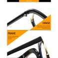 thumbnail image 4 of Gafas cuadradas de gran tamaño Qarigey estampado de Leopardo, 4 of 6