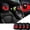 Red Big Eye-4pcs, variant on 2PCS Funny Horror Themed Headrest Covers Scary Covers for Cars Stretchy Seat Headrest Protector Funny Cover for Auto, Vehicle,Truck,SUV,Washable Elastic Fabric,Interior Accessories (Red Big Eye-2pcs)