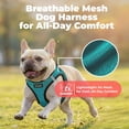 thumbnail image 4 of Voyager Step-in Air Dog Harness - All Weather Mesh Step in Vest Harness for Small and Medium Dogs and Cats - Harness (Turquoise 2-Tone), L (Chest: 18-20.5"), 4 of 8