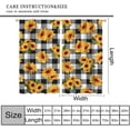 thumbnail image 2 of Yellow Sunflower Curtains, Rustic Farmhouse Black White Buffalo Check Plaid Summer Sunshine Flower Rod Pocket Blackout Window Drapes for Kitchen Bedroom Cafe, 84" W X 84" L, 2 of 6