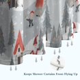 thumbnail image 6 of Gray Christmas Gnome Village Pattern Shower Curtain 72"x84" ,Bathroom Decorative Shower Curtains Set with 12 Hooks,Modern Waterproof Washable Shower Curtain, 6 of 6