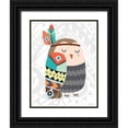 thumbnail image 1 of Robinson, Tamara 19x24 Black Ornate Wood Framed with Double Matting Museum Art Print Titled - Tribal Owl, 1 of 4