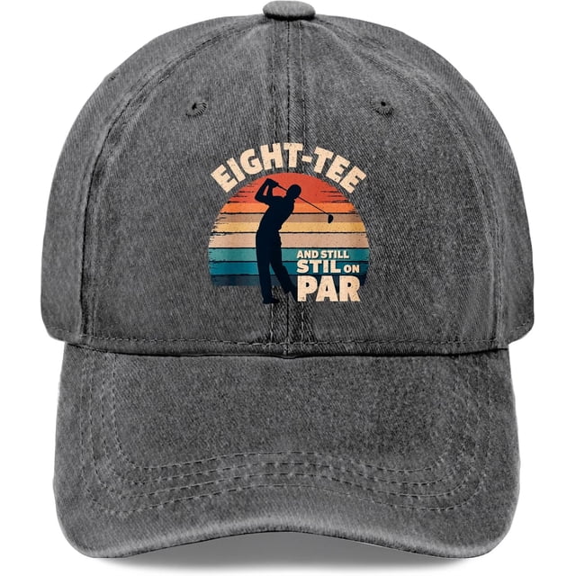 Eight Tee Still on Par Golf Hat Trucker Hat Men Funny Mesh Baseball Cap for Summer