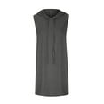 thumbnail image 5 of GigrtiJin Hoodie Dress for Women Drawstring Sports Casual Solid Color Sleeveless Slim Fashion Casual Hooded Dresses, 5 of 9