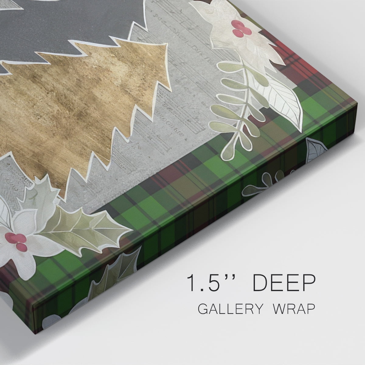 Collaged Christmas Collection A- Gallery Wrapped Canvas