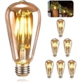 thumbnail image 1 of E27 Retro Light Bulbs, 6 Pieces, Led E27 St64 Decorative Light Retro Edison Retro Antique 4w Warm White Filament, 1 of 5