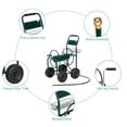 thumbnail image 3 of Carro enrollador de manguera para jardín VINGLI de 4 ruedas con cesta de almacenamiento, 3 of 7