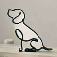thumbnail image 2 of asddcavvf Metal Statue Abstract Dog Sculpture Animal Collection Decoration Living Room Study Decoration Ironwork Snowflake Clues Ornament, 2 of 4