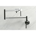 thumbnail image 2 of Kingston Brass KS4101DL Concord Two-Handle 1-Hole Wall Mount Pot Filler Faucet in Polished Chrome, 2 of 8