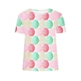 thumbnail image 5 of Lorytime Women T Shirt Easter Short Sleeve Shirts Crew Neck Summer Trendy Tops Easter Egg Loose Basic Outfit Pink L, 5 of 5