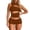 Brown, variant on Women’s 2 Piece Outfits Sleeveless Crew Neck Cut out Crop Top Bodycon Shorts Set Y2k Solid Color Stretchy Slim Fitted Summer Matching Sets for Night out Club Party Wear Wine L