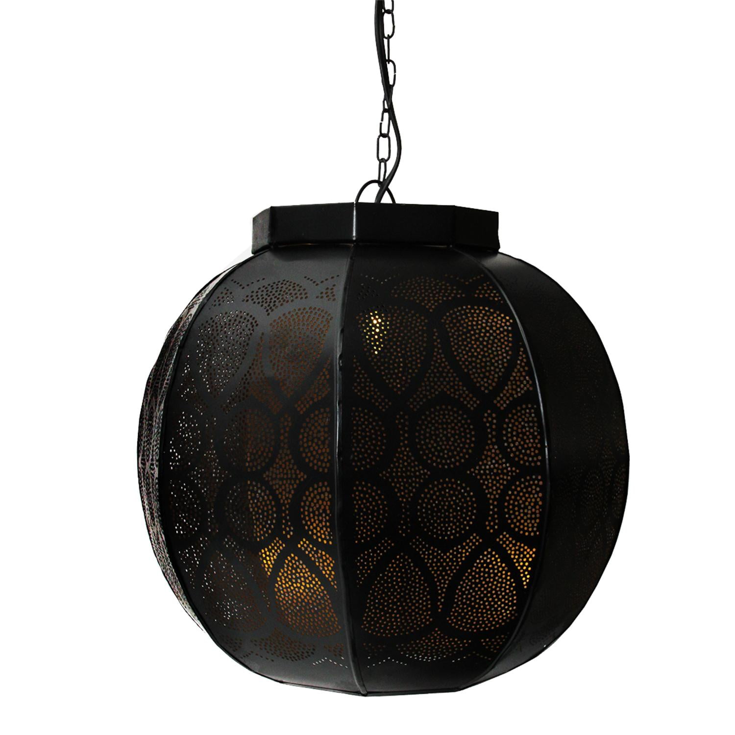 Gold Cut Out Ceiling Pendant Light Lamp Shade New Moroccan Style Black 