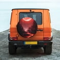 thumbnail image 4 of Haiem Spare Tire Cover , Wheel Cover with Red Moon Lava printed, Camper Spare Tire Cover Fit for Jeep Wrangler Rv SUV Truck Travel Trailer-14 inch, 4 of 8