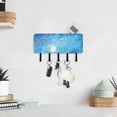 thumbnail image 6 of Sky and Moon Mail Holder Organizer Wall Mount with Shelf Key Holder Key Rack with 5 Key Hooks for Wall Decorative, 6 of 6