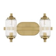 thumbnail image 2 of Holton 2-Light Bathroom Vanity Light in Warm Brass, 2 of 6