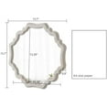 thumbnail image 2 of Rustic Scalloped White Round Mirrors for Wall Decor Living Room 15.7 Inch, Hanging Vintage Wooden Circle Vanity Mirror for Bathroom, Handmade Distressed Farmhouse Wavy Entryway Mirror, 2 of 8