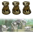 thumbnail image 1 of Cabezal de bisagra para decoración del hogar, cabezal de bisagra de puerta con forma de animal vintage, adorno decorativo para marco de puerta con forma de animal de bronce, juego de pasadores de bisa, 1 of 7