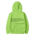 thumbnail image 4 of Arlun Fashion Letter Printed Hoodies for Women Loose Comfortable Long Sleeve Pullover Sweatshirt Casual Drawstring Preppy Hooded Tops with Pockets for Teen Girls Green S, 4 of 5