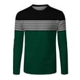 thumbnail image 3 of Agkizg Men Long Sleeve Shirts,Mens Casual Shirts,Men's Long Sleeve Crewneck Striped Print Top Casual Fashionable Daily Tops, 3 of 3