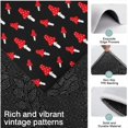 thumbnail image 3 of Red Mushroom Black Pattern Kitchen Rugs Sets Of 3,Kitchen Runner Rugs Non Skid Washable,Decorative Kitchen Floor Mats for Kitchen,Sink,Laundry,17"x30"+ 17"x47" + 17"x59", 3 of 6