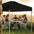 thumbnail image 4 of 10x10 Pop Up Canopy Tent with 1 Removable Sidewall, Heavy Duty Commercial Instant Shelter with One-Person Setup, 100 Sq Ft Shade for Outdoor Events, Camping, Farmers Market, 4 of 8