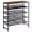 Antique Wood, variant on 5-Tier Adjustable Shoe Rack Antique Wood Mesh Metal Shelves Wooden Top for Entryway